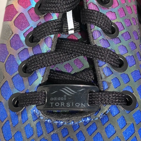 Adidas Running Shoe Women 8.5 ZX Flux Xeno 2015 Negative Collection in Blue Red - Picture 7 of 11